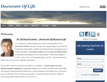 Tablet Screenshot of doctorateoflife.com